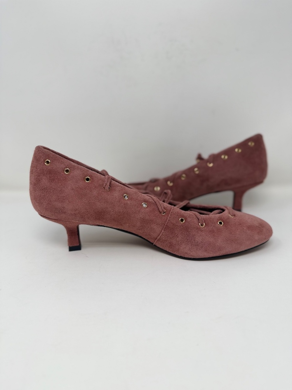 New Madewell The Remy Lace Up Pump Rosy Mauve Sz 8 - Picture 12 of 13